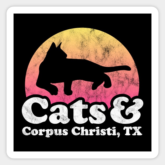 Cats and Corpus Christi Gift for Men, Women, Kids Sticker by JKFDesigns